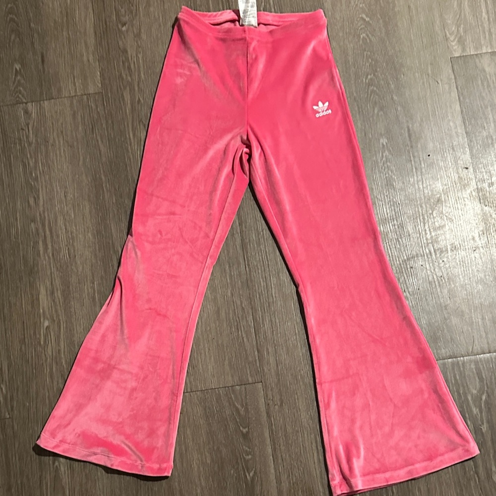 Adidas Velvet Pink Flared Pants